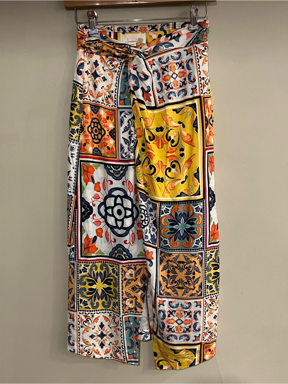 Anthropologie Tiled Midi Skirt